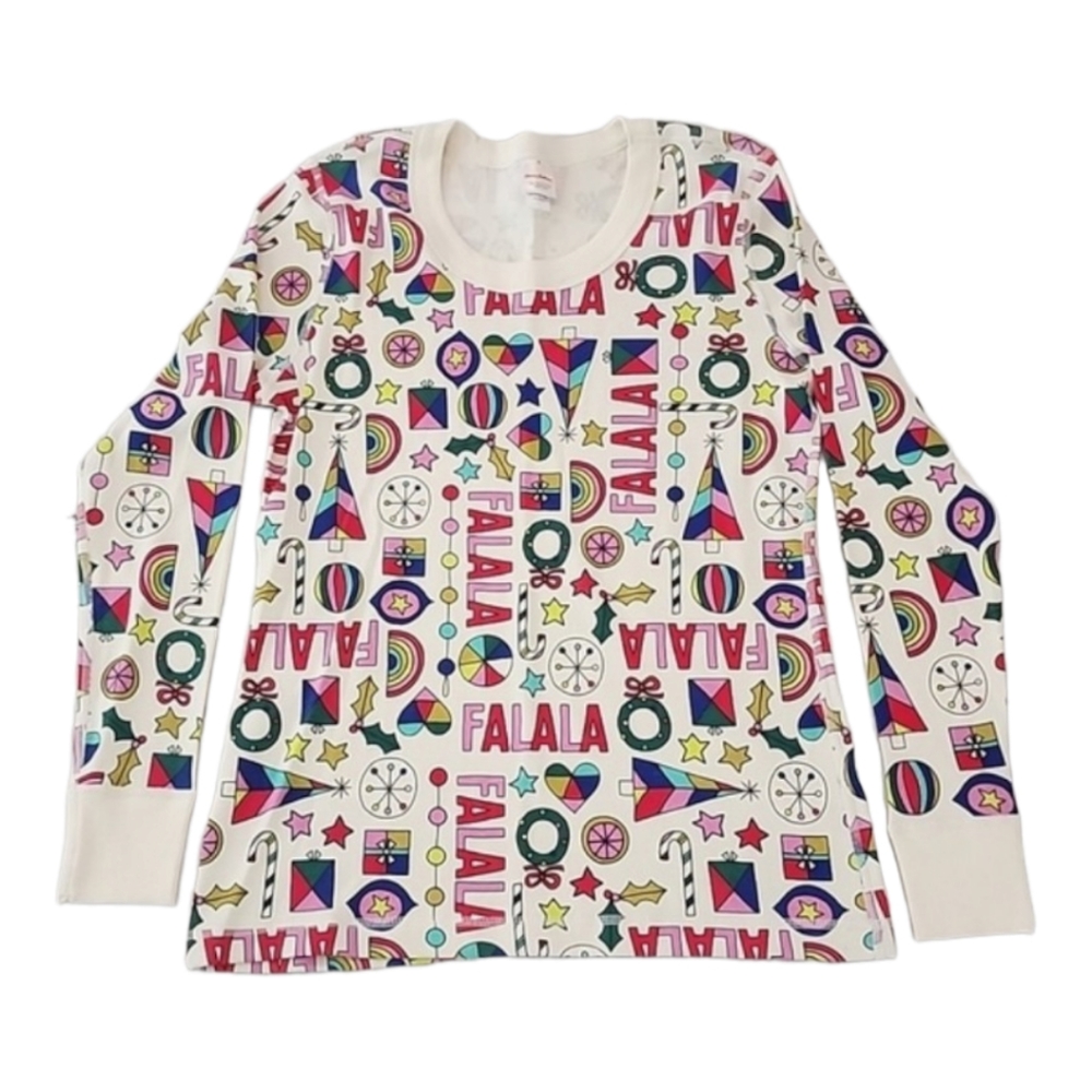 Hanna Anderson 100% Organic cotton Christmas pj top size M